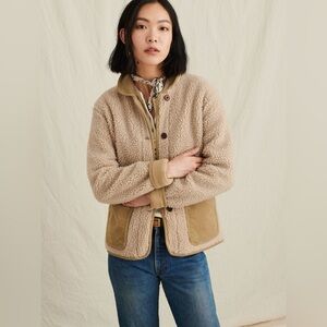 Alex Mill Sherpa Chore Jacket Camel Oversized Medium